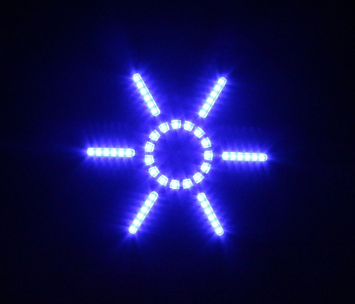 Led Star CB-06 Эффект светодиодный многолучевой, 51х0,2Вт RGB, 5*8Вт R/G/B/W/A, ПДУ фото 4