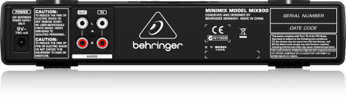 Behringer MIX800 Караоке-процессор для работы с источником стереосигнала (2 микрофонных входа, функция подавления вокала в фонограмме, процессор эффек фото 5