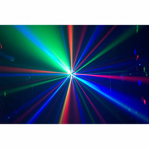 American DJ LED Quest светодиодный прибор с 19 линзами, вращающиеся RGB лучи с широким углом раскрыт фото 2