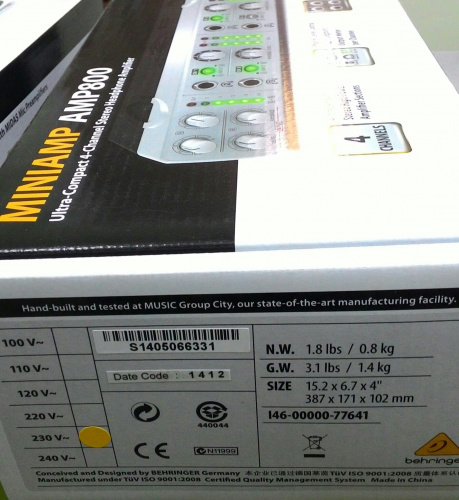 Behringer AMP800 Компактный 4-канальный усилитель для стереонаушников фото 6