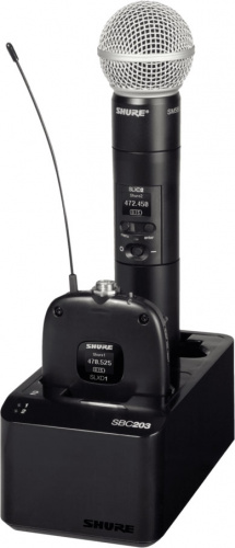 SHURE SBC203-E Зарядник для аккумулятора на 2 шт. SB903, с блоком питания. Возможен заряд аккумулятора вместе с передатчиком фото 5