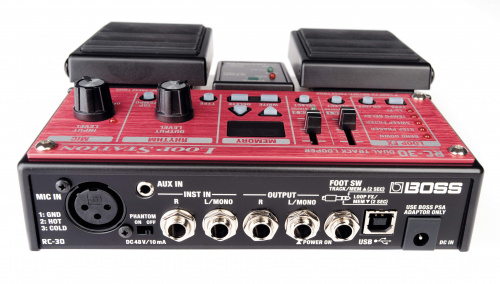 BOSS RC-30 гитарный процессор. Пямять: 99 фраз, до 3х часов записи. Разъемы: инструментальный, микрофонный вход 1/4 jack и XLR вход AUX (стерео минидж фото 3