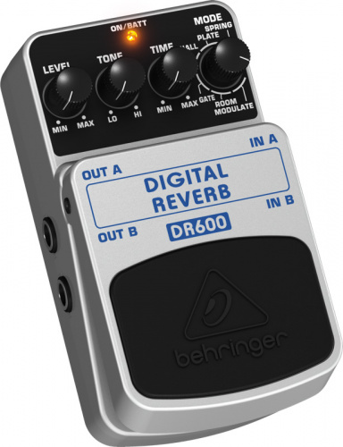 Behringer DR600 педаль цифровой ревербератор для гитар, бас-гитар и клавишных фото 2
