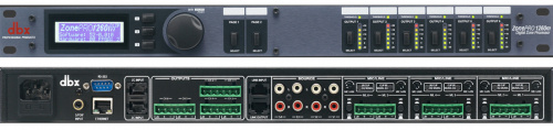 dbx 1260m аудио процессор для многозонных систем. 12 входов 6 балансных мик/лин Phoenix, 4 RCA, S/PDIF, 6 балансных Phoenix выхода, управление ЖК дисп