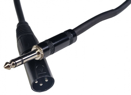 ROCKDALE XJ001-2M готовый микрофонный кабель, разъёмы XLR male X stereo jack male, длина 2 м, чёрный фото 2
