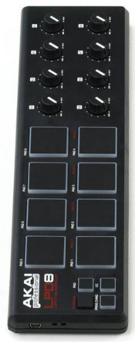 AKAI PRO LPD8 портативный USB/MIDI-контроллер, 8 чувствительных пэдов, 8 регуляторов Q-Link, питание по USB фото 4