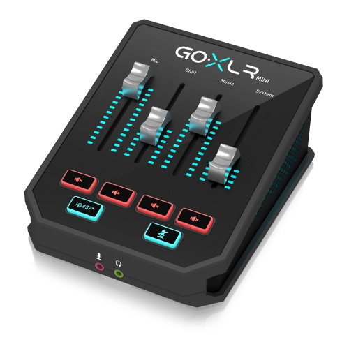 TC Helicon GO XLR MINI Звуковой интерфейс для live-стриминга и геймеров, микшер 4 фейдера, оптический вход для игровых приставок. фото 3