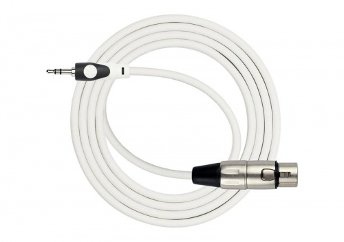 Kirlin LGA-594L 2M WH кабель микрофонный 2 м Разъемы: XLR мама 3.5 мм стерео миниджек Материал фото 3