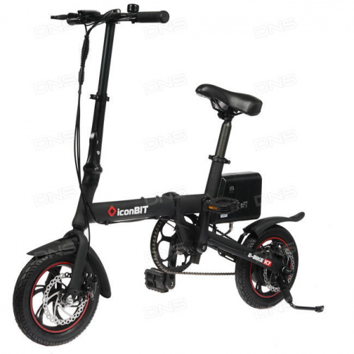 iconBIT E-bike K7 Электровелосипед, 12" колеса, складная алюминевая рама, мотор 250 Вт, макс. скорос