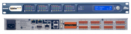 BSS BLU-325 аудио-матрица без процессора, шасси. BLU-link, AVB. Установка опциональных карт до 16 аналоговых или цифровых вх. или вых., до 4 телефонны