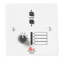 dbx ZC-8 настенный контроллер. 4-позиционный селектор источника/зоны + 2-кнопочный регулятор громкости Вверх/Вниз. Подключение Cat5, 2xRJ45