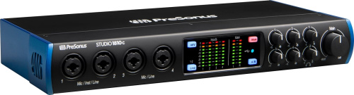 PreSonus Studio 1810C аудио/MIDI интерфейс, USB-C 2.0, 18вх/8 вых каналов, предусилители XMAX, до 24 бита/192кГц, MIDI I/O, S/PDIF I/O, ADAT In, 2 вых