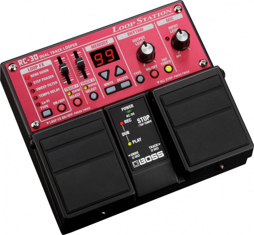 BOSS RC-30 гитарный процессор. Пямять: 99 фраз, до 3х часов записи. Разъемы: инструментальный, микрофонный вход 1/4 jack и XLR вход AUX (стерео минидж фото 6