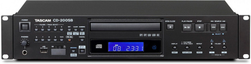 Tascam CD-200SB CD/SD/USB проигрыватель Wav, MP3, MP2, WMA, AAC, RCA/ XLR/SPDIF, CD-Text, Anti-shock, CD pitch 14%, 2U, пульт ДУ фото 2