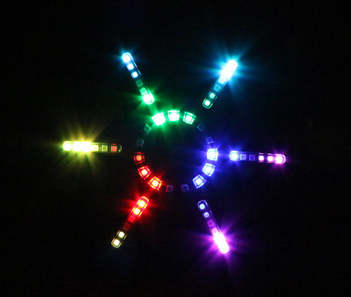 Led Star CB-06 Эффект светодиодный многолучевой, 51х0,2Вт RGB, 5*8Вт R/G/B/W/A, ПДУ фото 3