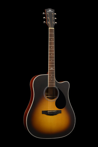 KEPMA D1CE Sunburst электроакустическая гитара, цвет санберст, в комплекте 3м кабель фото 2