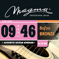 Magma Strings GA100B80 Струны для акустической гитары Серия: Bronze 80-20 Калибр: 9-11-16-26-36-