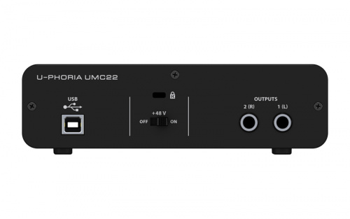 Behringer UMC22 USB Аудио интерфейс для записи микрофонов и инструментов фото 2
