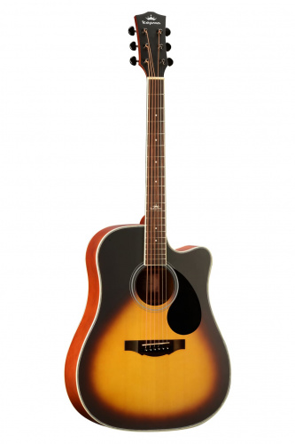 KEPMA D1CE Sunburst электроакустическая гитара, цвет санберст, в комплекте 3м кабель фото 8