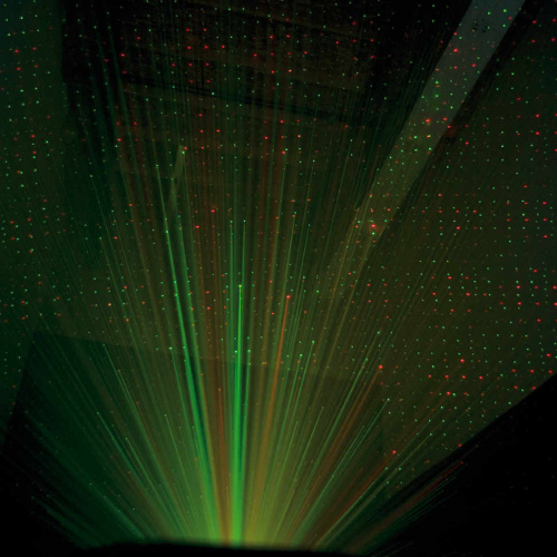 American DJ Galaxian зеленый лазер мощностью 30мВт+красный лазер мощностью 80мВт, свыше 500 красных фото 7
