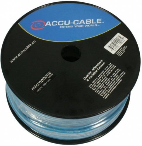 American DJ AC-MC/100R-BL микрофонный кабель 2 х 0.22мм2, жилы изолированные, в общем медном экране,