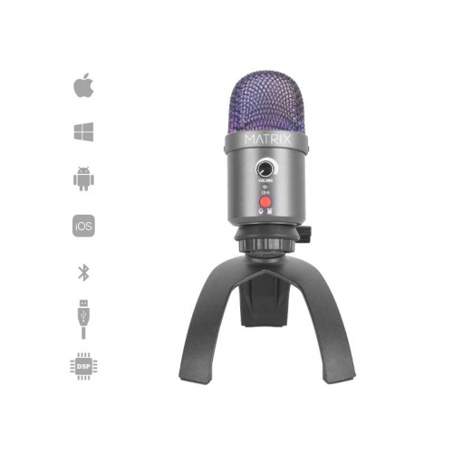 VOLTA MATRIX (mic) Стерео микрофон для записи и прямого эфира с USB аудиоинтерфейсом и BlueTooth передатчиком. фото 2