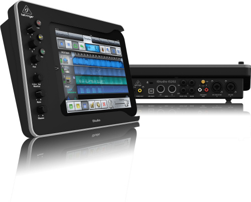 Behringer iSTUDIO IS202 установочная станция для iPad с подключением звука, MIDI-интерфейсом и видеовыходом. 2 микрофонных/линейных/инструментальных в фото 5