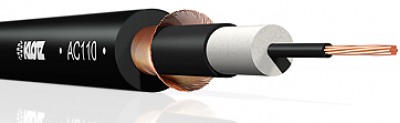 KLOTZ AC110SW HiFi аудио кабель, диаметр 6.9 мм., медная жила 7х0,20 мм., двойная экранировка, цвет черный, цена за метр