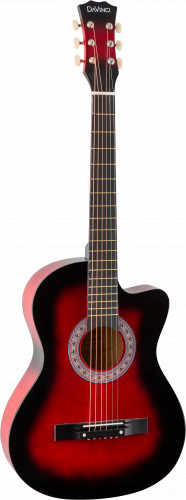 DAVINCI DF-50C RD гитара акустическая шестиструнная, цвет красный фото 2