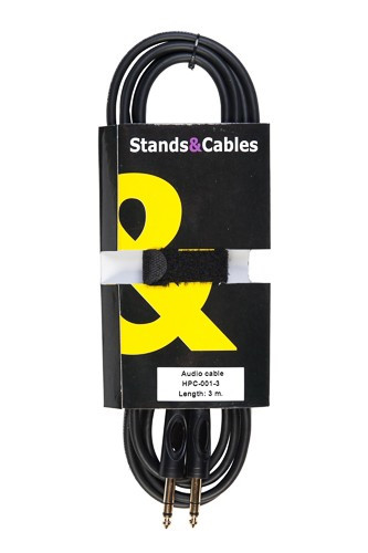 STANDS & CABLES HPC-001-3 соединительный кабель, Jack 6,3мм стерео Jack 6,3мм стерео, длина 3 м.
