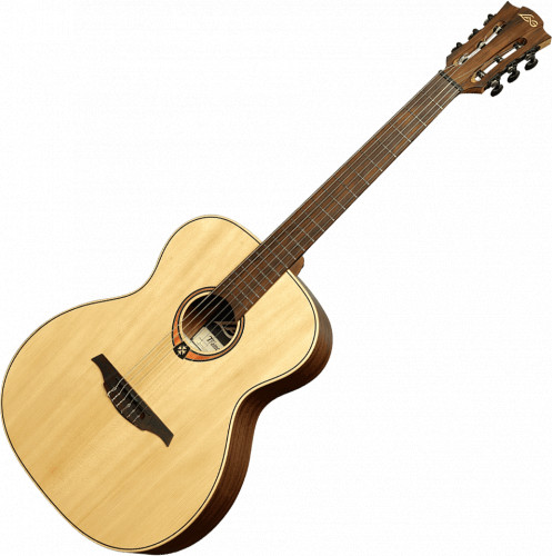 LAG TN-70A Акустическая гитара, Аудиториум с нейлоновыми струнами, цвет натуральный фото 4