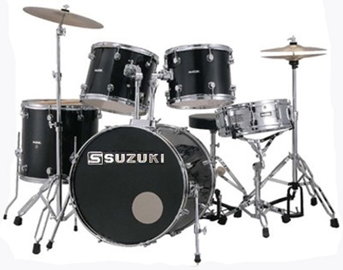 Suzuki SDS-101B барабанная установка (14"12"13"16"22") цвет черный,тарелки, стул