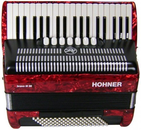 HOHNER The New Bravo III 96 red (A16731/A16732) аккордеон 7/8 фото 2