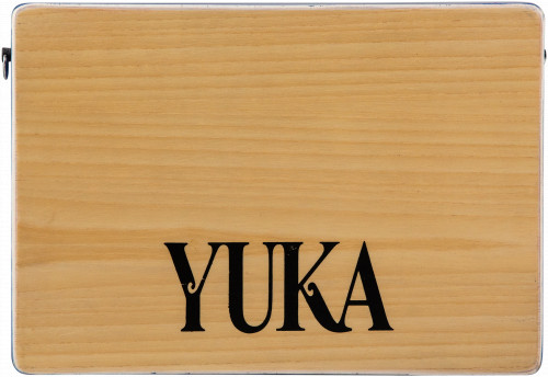 YUKA LT-CAJ1-WTBL тревел-кахон, фиксированный подструнник, тапа белый тик, корпус синий, ремень фото 11