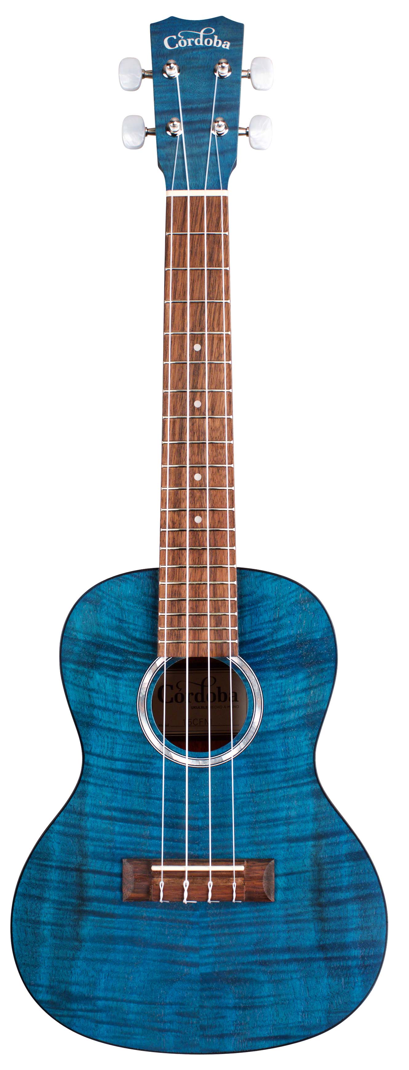 CORDOBA 15CFM Sapphire Blue укулеле концертная, корпус - огненный клён, цвет - синий сапфир фото 5