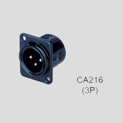 Soundking CA216(3P) панельный разъем XLR male, пластик/ сталь