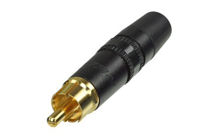 Neutrik Rean NYS373-0 кабельный разъем RCA корпус черный хром, золоченые контакты,черная маркировочн