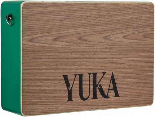 YUKA LT-CAJ1-RWGR тревел-кахон, фиксированный подструнник, тапа палисандр, корпус зеленый, ремень фото 10