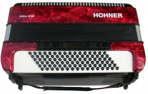 HOHNER The New Bravo III 96 red (A16731/A16732) аккордеон 7/8 фото 3