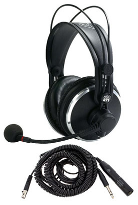 AKG HSD171 STUDIO SET закрытая гарнитура с динамическим микрофоном, наушники K171 в комплекте с проводом