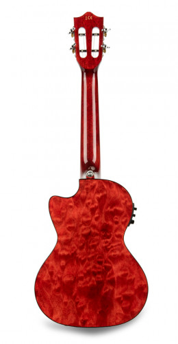 LANIKAI QM-RDCET укулеле тенор, волнистый клен, звукосниматель, вырез,чехол 10мм. в комплекте фото 2