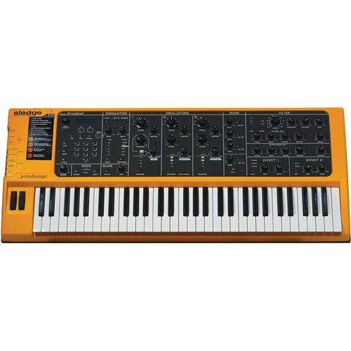Studiologic Sledge 2.0 Цифровой синтезатор, 61-нотная клавиатура, невзвешенная с послекасанием механика Fatar TP/9S, полифония 2