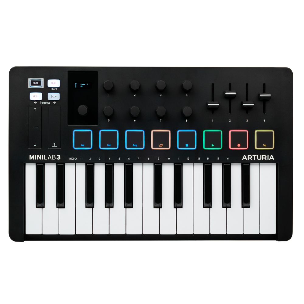 Arturia MiniLAB 3 Black Edition 25 клавишная MIDI-клавиатура пэд ...
