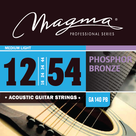 Magma Strings GA140PB Струны для акустической гитары Серия: Phosphor Bronze Калибр: 12-16-24-34-