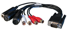 RME BO9632-CMKH, unbalanced кабель небалансный 15 pole SubD > 4 x Cinch аналоговых, 2 x MIDI, для HDSP 9632, HDSPe AIO