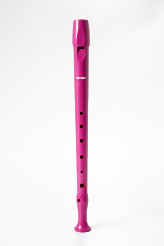 HOHNER B95084PI Блокфлейта сопрано, немецкая система, пластик, 1 часть, цвет розовый фото 3