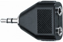 QUIK LOK AD20 адаптер-сплиттер для наушников, 2 выхода F Stereo Mini Jack 3.5mm X 1 вход M Stereo Mini Jack 3.5mm