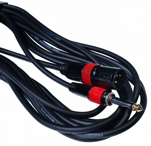 STANDS & CABLES MC-085XJ-5 кабель распаянный 5 м. Разъемы: XLR папа Jack 6,3 мм. моно . Цвет: чер фото 2