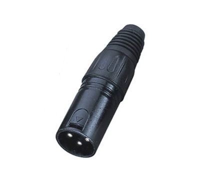 ECO RX004M Black Разъем cannon кабельный папа 3-х контактный, цвет: Черный