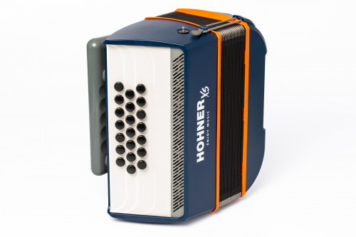 HOHNER XS (A2950) детский кнопочный аккордеон, гриф B, цвет синий/оранжевый фото 7